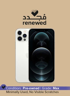 Buy Renewed - iPhone 12 Pro With Facetime 128GB ROM Silver 5G - International Version in Saudi Arabia