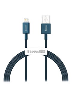 Buy Superior Series USB to Lightning-Fast Charging Cable Data Transfer 2.4A for iPhone 13 12 11 Pro Max Mini XS X 8 7 6 5 SE iPad and More (1M) Blue in UAE