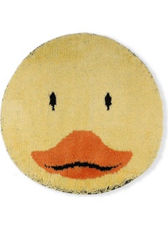 Buy Duck Face Kids Bath Rug Yellow/Orange 60x60x2cm in UAE