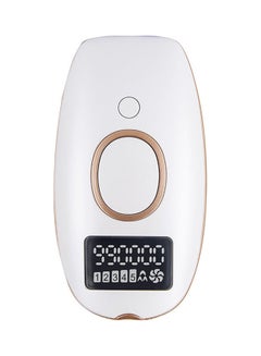 Buy IPL Pulse Painless Laser Hair Removal Device White/Golden in Saudi Arabia