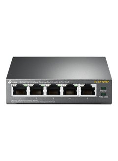 Buy 5-Port 10/100Mbps Desktop Switch With 4-Port PoE Black in Saudi Arabia