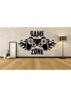 اشتري ملصق جداري فني بطبعة عبارة "Gaming Zone" أسود في السعودية