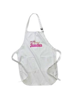 Buy Worlds Greatest Teacher Printed Apron With Pockets White in Egypt