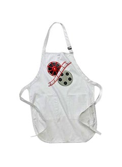 Buy Two Movie Reels With Tape Down The Middle Illustration  Printed Apron With Pockets White 22 x 24inch in Egypt