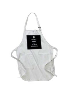 Buy I Can Not Keep Calm Am From Brooklyn Printed Apron With Pockets White 22x30inch in Egypt