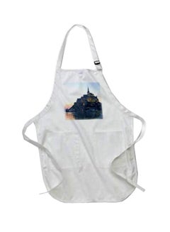 Buy Mont Saint Michel Printed Apron With Pockets White 22x30inch in Egypt