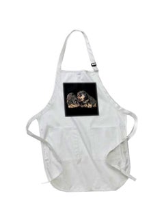 Buy Gossiping Rottweiler Printed Apron With Pockets White 22 x 24inch multicolor in Egypt