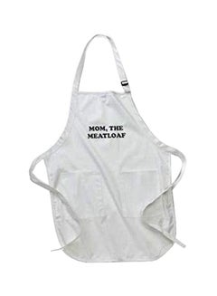 Buy Mom, The Meatloaf Printed Apron With Pockets White 22 x 24inch multicolor in Egypt