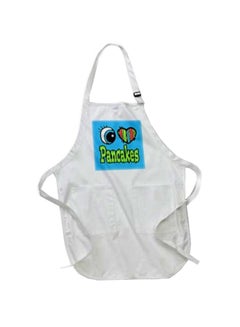 اشتري Bright Eye Heart I Love Pancakes Printed Apron With Pockets أبيض في مصر