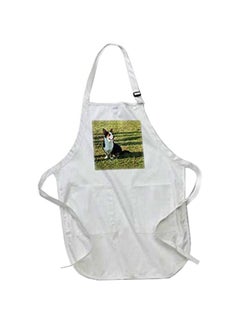 Buy Welsh Cardigan Corgi Printed Apron With Pockets White 22 x 30inch multicolor in Egypt