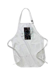 Buy A Man With Guitar Playing Music Printed Apron Pouch Pocket White 22 x 30inch multicolor in Egypt