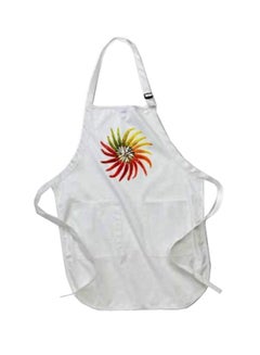 Buy Chilli Printed Apron With Pockets White 22 x 30inch in Egypt