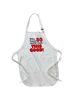 Buy Who Knew 80 Could Look This Good Printed Apron With Pockets White 22 x 30inch in Egypt