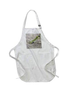 Buy Chameleon Printed Apron With Pouch Pockets White 22 x 30inch in Egypt