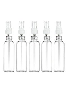 Buy 5-Piece Empty Mist Spray Bottle Clear in Saudi Arabia