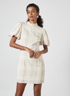 Buy Check Print Mini Dress Multicolour in UAE