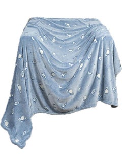 Buy Glow In The Dark Soft Blanket Cotton Grey 152 x 127cm in UAE