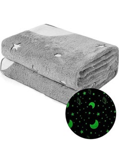 Buy Glow In The Dark Soft Blanket 152 x 127 cm Cotton Grey 152 x 127cm in UAE