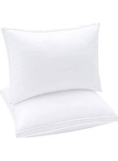 اشتري 2-Piece Soft Fiber Fill Comfortable Bed Pillow قطن White 50 x 75سم في السعودية