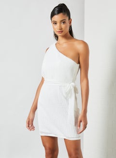 Buy Jenna One-Shoulder Dress White in Saudi Arabia