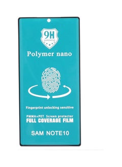 اشتري لَاصقة حماية للشاشة نانو من البوليمر لهاتف سامسونج جالاكسي نوت 10 شفاف-أسود في مصر