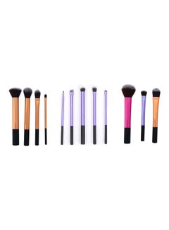Buy 12-Piece Makeup Brush Set Multicolour in UAE