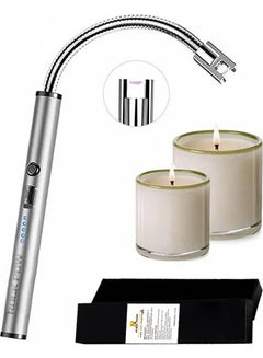 Buy Candle Electric Lighter With Safety Switch Silver in UAE