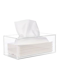 Buy Acrylic Tissue Box Clear 24cm in UAE