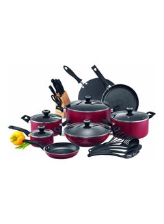 Buy 25-Piece Non Stick Cookware Set Multicolour 12x10x10cm in UAE