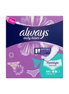 Buy Daily Liners Comfort Protect Flexistyle Pantyliners, Normal, 54 Count in Saudi Arabia