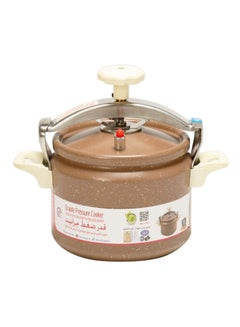 Buy Aluminium Ceramic Coated Pressure Cooker Brown 5Liters in Saudi Arabia