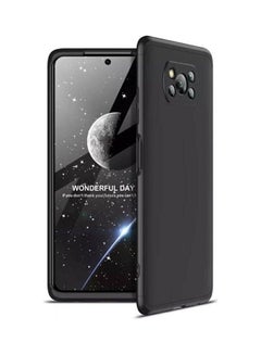 Buy For Xiaomi Poco X3 Nfc  Case 360 Degree 3 In 1 Full Body Protection Hard  Case Cover Black in Saudi Arabia