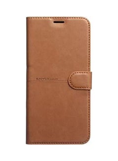 Buy Flip Leather Case Cover For Huawei Y9 Prime 2019 Light Brown in Egypt