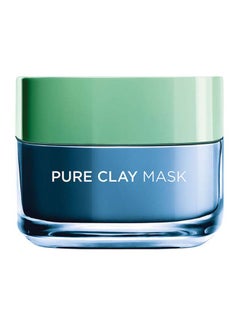 اشتري L'Oreal Paris Pure Clay Blue Face Mask with Marine Algae, Clears blackheads and Shrinks pores أسود 50مل في السعودية