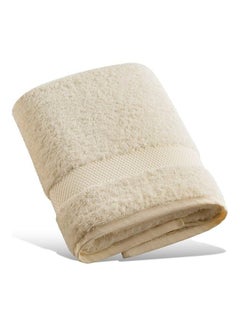 Buy Organic Bath Towel Beige 180x90cm in Saudi Arabia