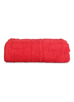 Buy Organic Bath Towel Red 180x90cm in Saudi Arabia