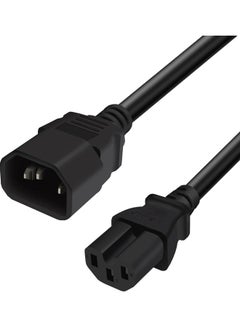 Buy S-TEK Heavy Duty Computer Power Extension C14 Male to C15 Female Power Cable 1.8 Mtr Black in UAE