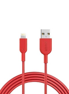 Buy PowerLine II Data Sync Charging Cable Red in Saudi Arabia