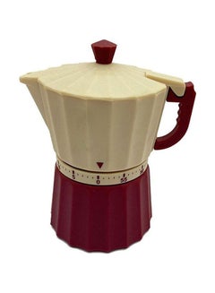 Buy Mini Moka Pot With Hour Meter Red/Beige in UAE