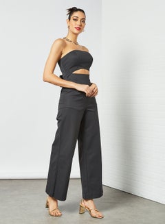 Buy Strapless Jumpsuit Black in UAE