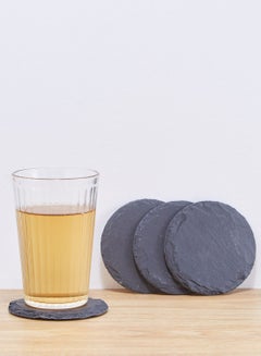 Buy 4 Pack Slate Coasters Black in Saudi Arabia