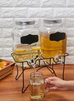 Buy 2 Grocer Glass Dispenser Jar Set Clear OS in Saudi Arabia