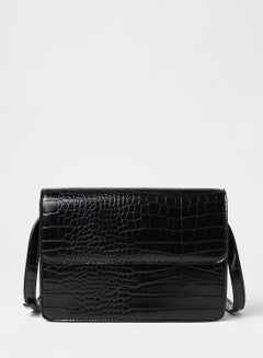 Buy Textured Crossbody Bag Black in UAE
