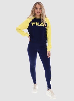Buy Riccarda Logo Sweatshirt Navy/Yellow in Egypt