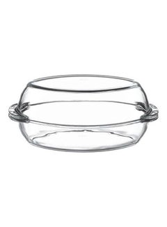 اشتري Oval Borcam Baking Dish/Casserole With Glass Lid Clear 1900ml في الامارات
