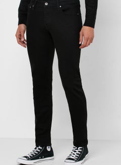 Buy Stylish Slim Fit Jeans Black in UAE