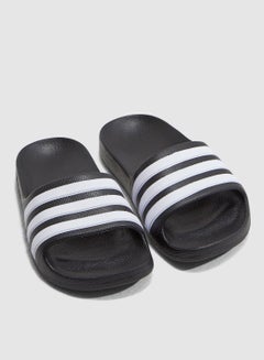 Buy 1 Pair Adilette Aqua Slides Black/White in UAE