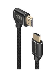 Buy High Definition Right Angle 4K HDMI Audio Video Cable Black in UAE