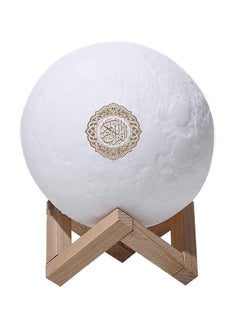 Buy LED Touch Moon Lamp Quran Bluetooth Speaker White in Saudi Arabia