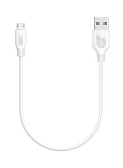 Buy PowerLine+ Micro-USB Charging Cable White in UAE